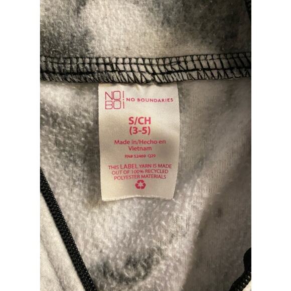 Soft Tie-Dye Fleece Quarter Zip Pullover No Boundaries S (3–5) - Picture 4 of 5